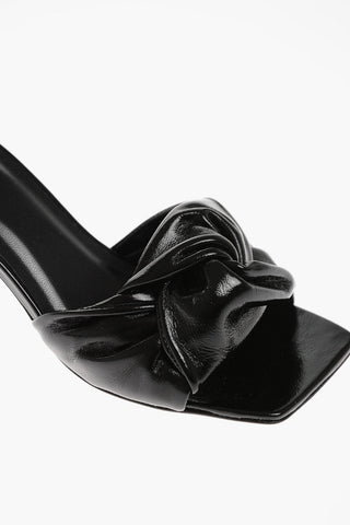 Spool Heel LANA Leather Mules 6cm