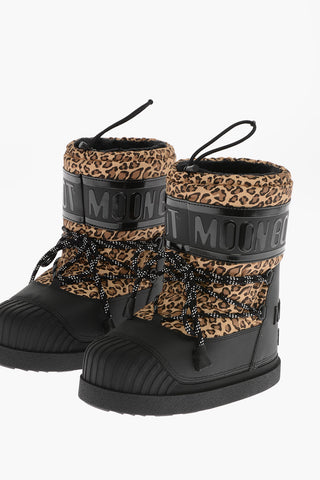 MOON BOOT Stivaletti da Neve con Logo e Dettagli Animalier