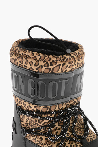 MOON BOOT Stivaletti da Neve con Logo e Dettagli Animalier