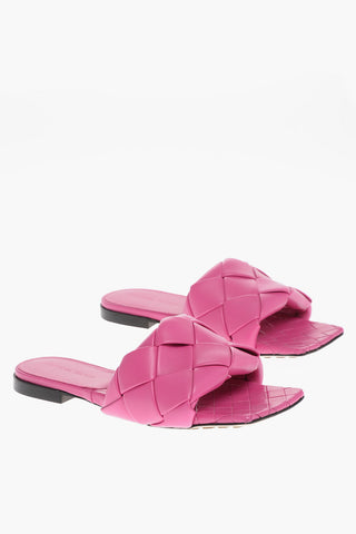 Slides LIDO in Nappa Intrecciata con Punta Squadrata