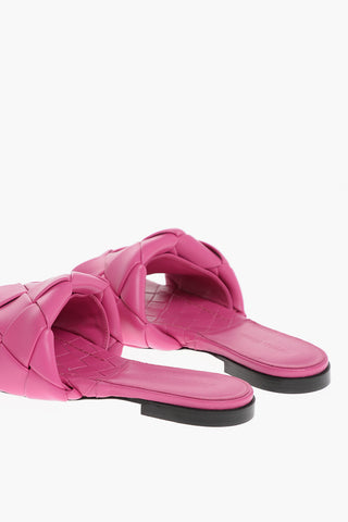 Slides LIDO in Nappa Intrecciata con Punta Squadrata