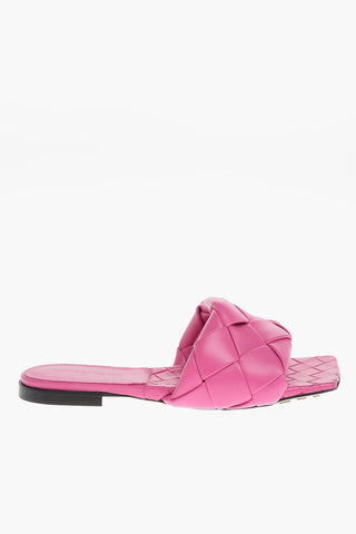 Slides LIDO in Nappa Intrecciata con Punta Squadrata