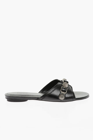 Sliders in Pelle CAGOLE con Dettagli Fibbie