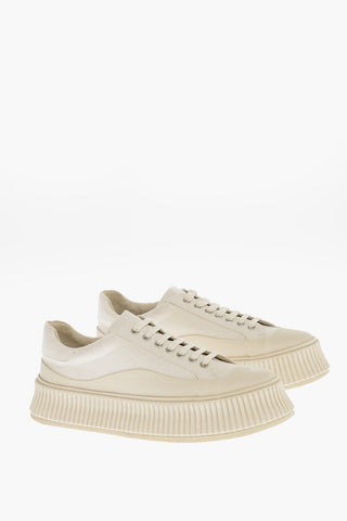 Leather Lining Canvas OLONA Platform Sneakers