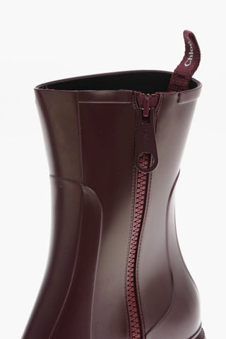 Stivaletti in Gomma BETTY con Punta Squadrata e Zip Laterale 7cm