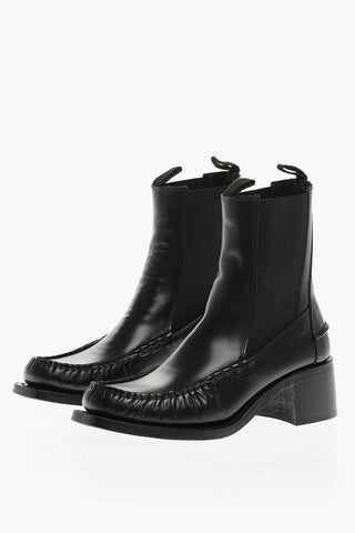 Chelsea Leather Booties ALDA with Penny Toe