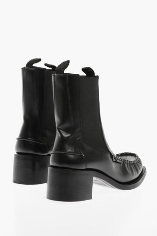 Chelsea Leather Booties ALDA with Penny Toe