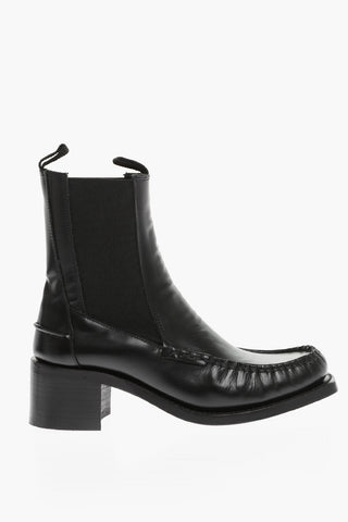 Chelsea Leather Booties ALDA with Penny Toe