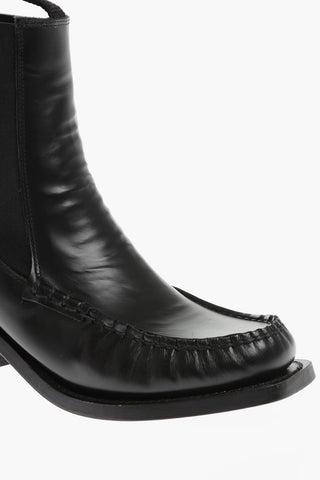 Chelsea Leather Booties ALDA with Penny Toe