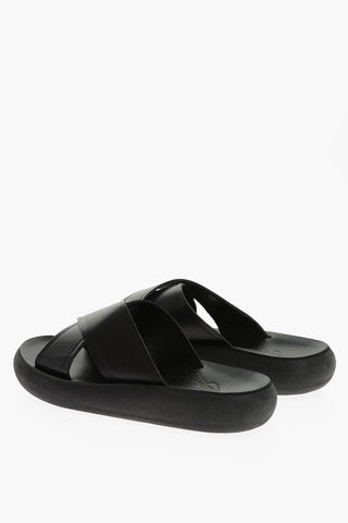 Criss Cross Straps THAIS Leather Flat Sandals