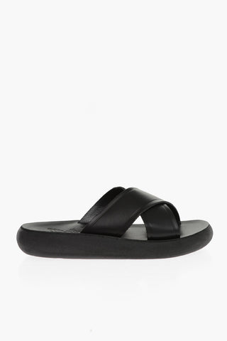 Criss Cross Straps THAIS Leather Flat Sandals