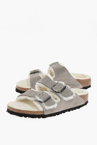 Suede ARIZONA SHEARLING Sandals with Fur Lining