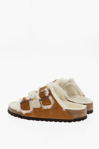 Suede ARIZONA SHEARLING Sandals with Fur Lining