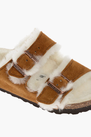 Suede ARIZONA SHEARLING Sandals with Fur Lining