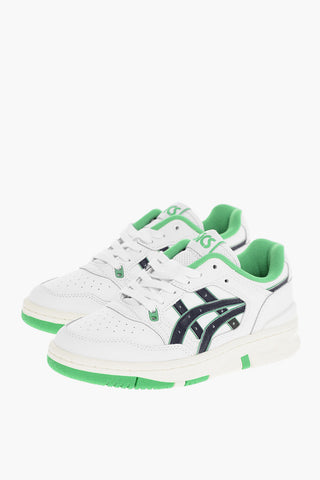 Contrasting Logo Low-top Leather Sneakers