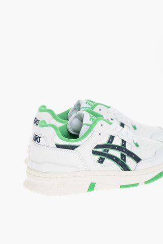 Contrasting Logo Low-top Leather Sneakers