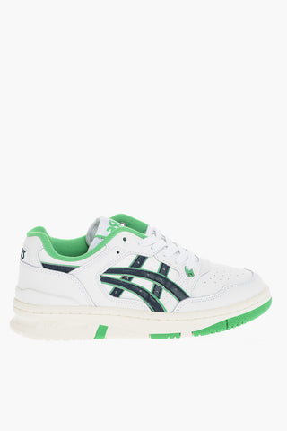 Contrasting Logo Low-top Leather Sneakers