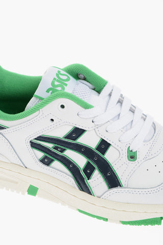 Contrasting Logo Low-top Leather Sneakers