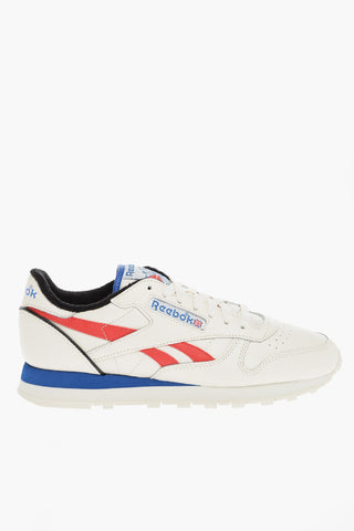 CLASSIC Contrasting Logo Lace-up Leather Sneakers