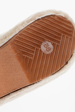 Wood Sole Shearling Mules