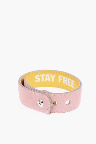 Bracciale Reversibile in Pelle Lucida e in Suede