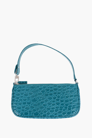 Crocodile Effect Leather RACHEL Shoulder Bag