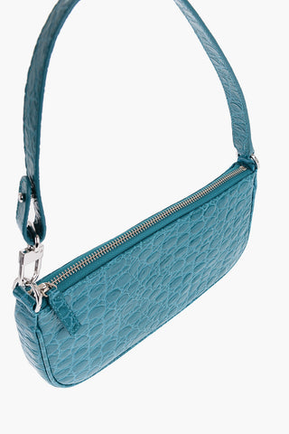 Crocodile Effect Leather RACHEL Shoulder Bag