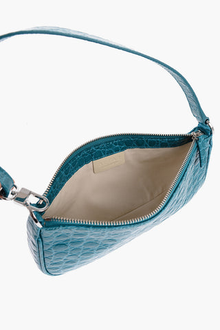 Crocodile Effect Leather RACHEL Shoulder Bag