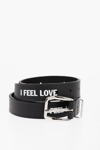 All-Over Writing Leather Belt 30mm