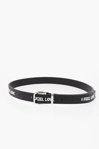 All-Over Writing Leather Belt 30mm
