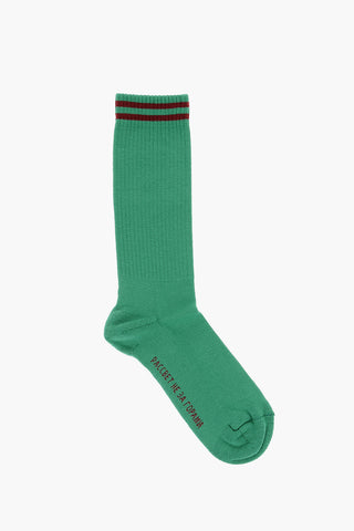 Solid Color Long Socks with Rib Detail