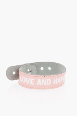 Patent and Suede Leather Reversible Bracelet