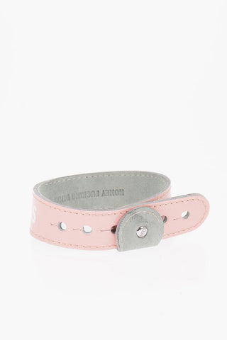 Patent and Suede Leather Reversible Bracelet