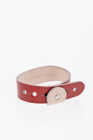 Patent and Suede Leather Reversible Bracelet