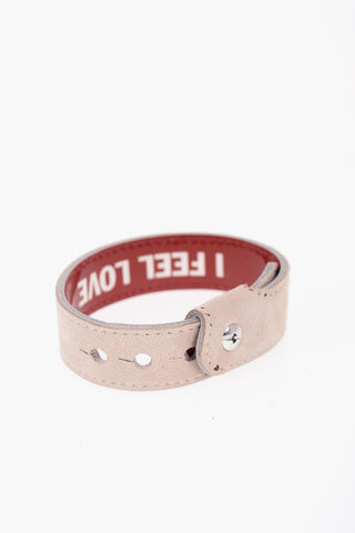 Patent and Suede Leather Reversible Bracelet