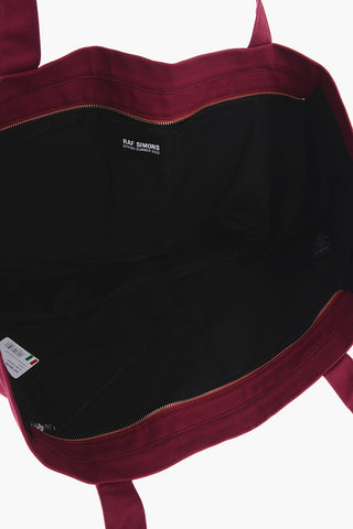Borsa Tote Oversize in Cotone a Tinta unita