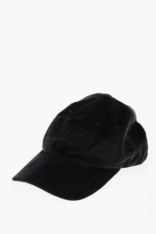 Cappello da Baseball in Velour a Tinta unita