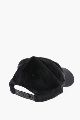 Cappello da Baseball in Velour a Tinta unita