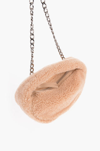 Real Fur BABY CUSH Handbag with Removable Chain Shoulder Strap