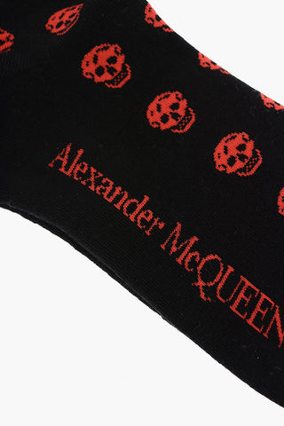 All-Over Skulls Embroidered Long Socks