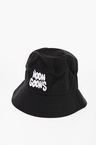 Cappello Bucket in Misto Cotone con Logo in Rilievo