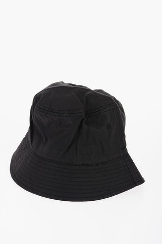Cappello Bucket in Misto Cotone con Logo in Rilievo