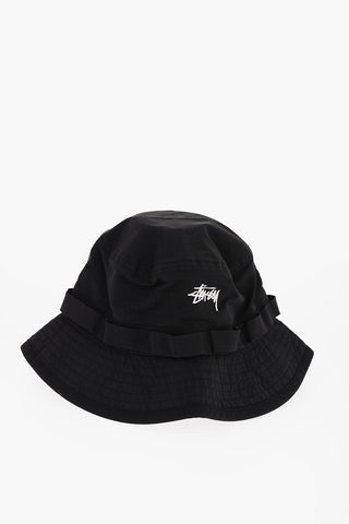 Cappello Bucket in Tinta Unita con Logo Ricamato