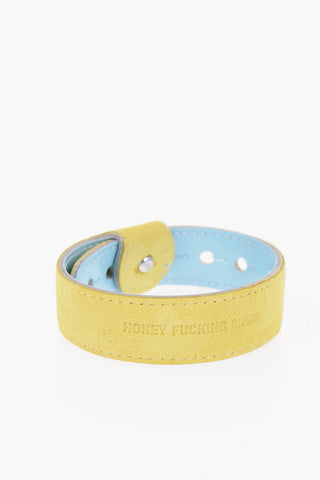 Bracciale Reversibile in Pelle Lucida e in Suede