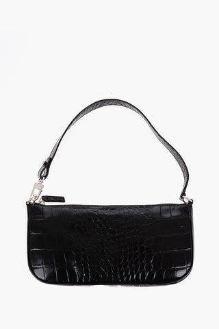 Crocodile Effect Leather RACHEL Shoulder Bag