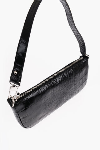 Crocodile Effect Leather RACHEL Shoulder Bag