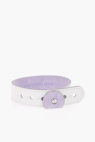Patent and Suede Leather Reversible Bracelet