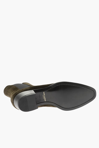 Contrasting Elastic Side Bands Suede WYATT Chelsea Booties