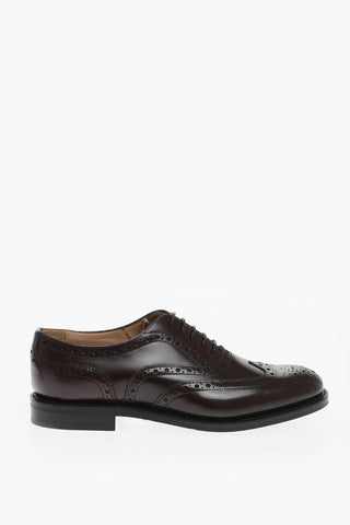 Brushed Leather BURWOOD Brogue Derby Shoes