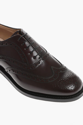 Brushed Leather BURWOOD Brogue Derby Shoes